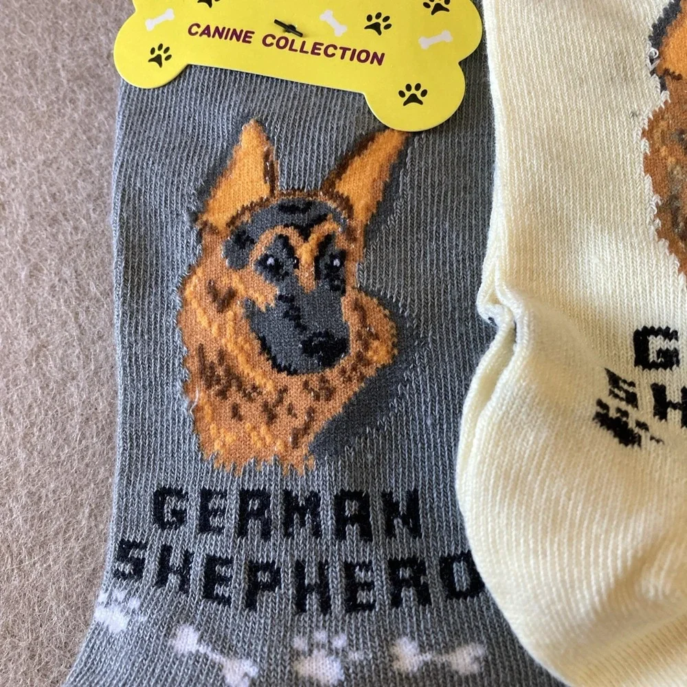 Foozys Socks Canine Collection Set German Shepherd women's Sz 9-11 New Dog Lover